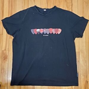 Ben Sherman Black T-Shirt with Red Graphic